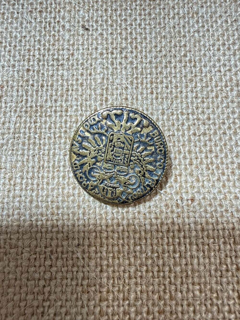 Vintage Archid Avst Dux Burg Co Tyr 1780 Brasstone Button - ,